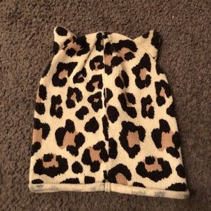 Leopard print w cat ears beanie 🐆